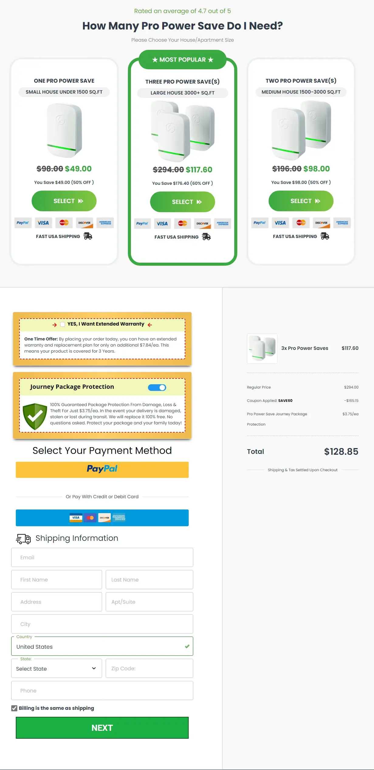 Pro Power Save Buy Form